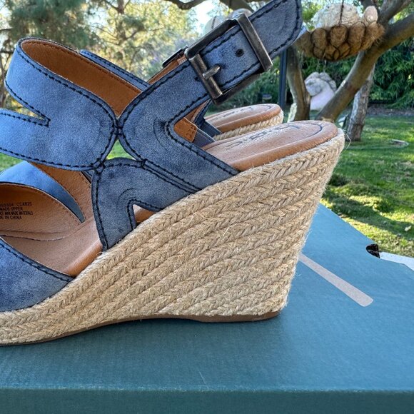 B.O.C. Denim/Rope Platform Sandals-NEW in box, Never Worn - Picture 3 of 11